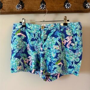 Lilly Pulitzer Vibrant Blue and Pink Shorts